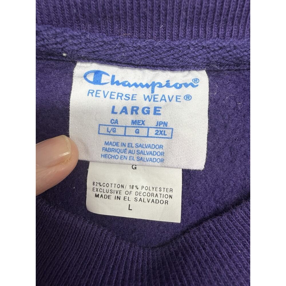 LSU Tigers Vintage 90s Sweatshirt Large Purple Fleece College Sports - Picture 2 of 8